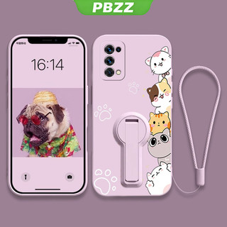 Ốp lưng cho Realme 7 pro, realme 7i, realme c17, ốp điện thoại mềm, silicone lỏng, chống sốc, thiết kế mới, thẩm mỹ, hình mèo hoạt hình với giá đỡ YTXZDZMM01