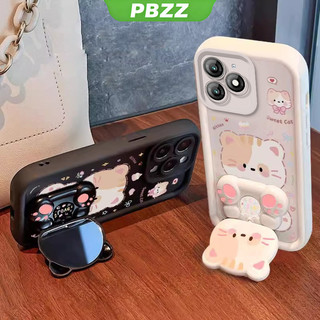 Ốp Lưng Cho itel A70 itel s23 plus s23 + Vỏ Điện Thoại Vỏ Mềm Silicon Chống Sốc Thiết Kế Mới Thẩm Mỹ Mèo Hoạt Hình Có Giá Đỡ Cho Gương JTMMZJ01