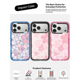 CASECASE X Pink Sakura Bloom Ốp Điện Thoại Đen / Sky Blue / Pink Fizz Candy Collection Màu Sắc Trong Suốt Cứng Hút Từ Tính Tác Động Cho IPhone 13 14 15 16 17Pro Max Plus Có Hộp