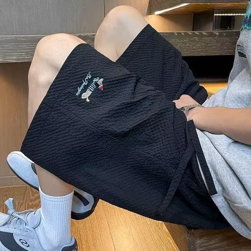 Quần short nam thẳng màu trơn phong cách Hàn Quốc