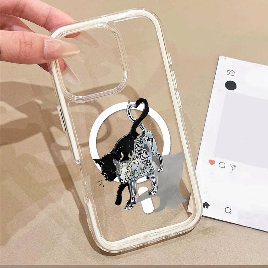 Máy móc mèo đen phù hợp với16vỏ điện thoại iPhone17Air ba trong một,hút từ14/13/11Pro