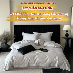 Bộ vỏ chăn ga gối 4 chất liệu lụa mang phong cách basic với độ bền cao MemminbeddingLuxury