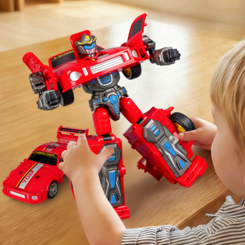 Đồ Chơi Ô Tô Có Robot Biến Hình, Nhiều Màu Sắc Làm, động Lực Quán Tính, Quà Tặng Ngày Trẻ Em Sinh Nhật