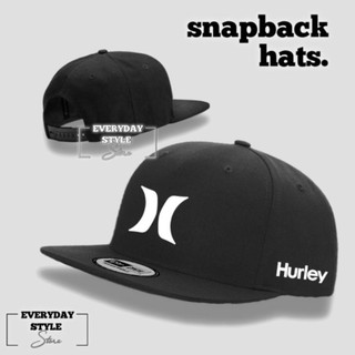 HURLEY Có Thể Điều Chỉnh Snapback Mũ Bóng Chày Mềm Cao Cấp Cotton Trưởng Thành Hip Hop Lướt Ván Trượt Phong Cách Mũ Thường Ngày Cho Nam Nữ Mũ Vành PhẳngReady Stock 0510