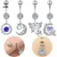 <![XON Mina] Nhẫn trang sức cơ thể hình trái tim mặt trăng, thép không gỉ, dành cho nữ