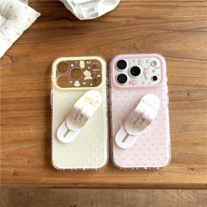 IPhone 17 Pro max 16 Pro max Họa tiết hoạt hình có dấu chấm TPU materia IMD xử lý Vỏ điện thoại