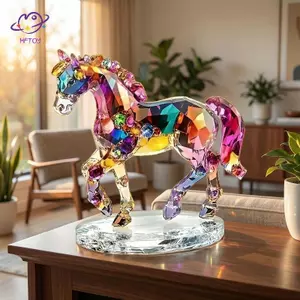 HFTOY 2D Flat Acrylic Họa Tiết Ngựa Tượng Trang Trí Để Bàn Cho Phòng Ngủ Phòng Khách Văn Phòng, Biểu Tượng Của Sự Giàu Có Và Thịnh Vượng ~