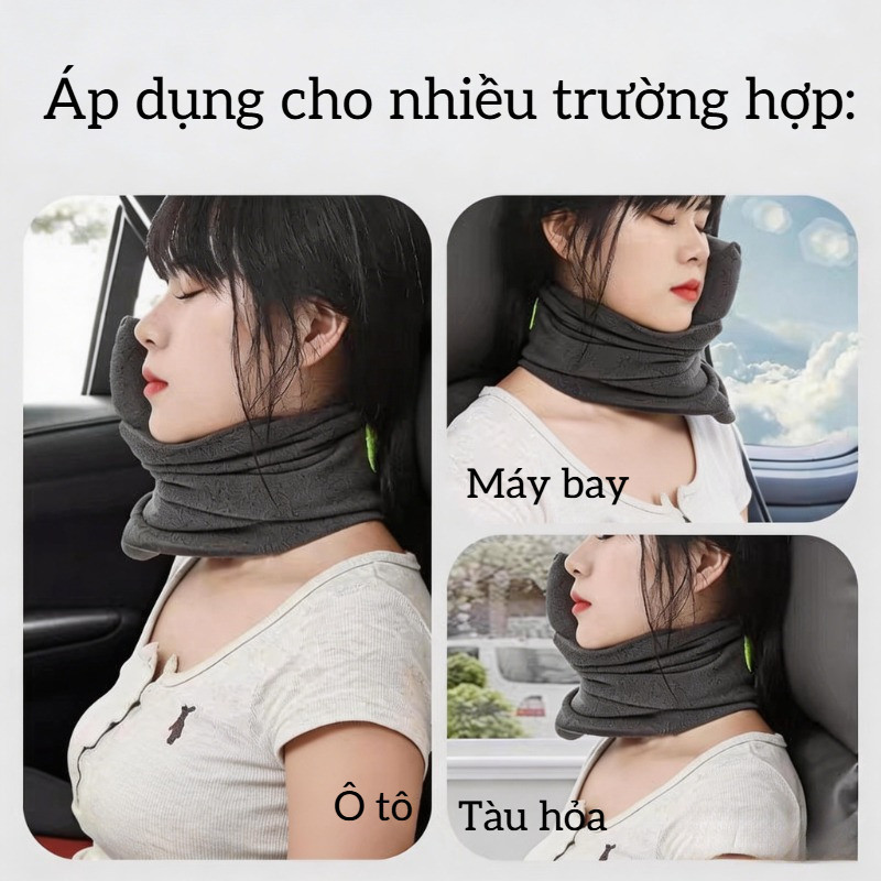 Gối Kê Cổ Công Thái Học - Hỗ Trợ Ngủ Nghiêng, Dùng Cho Du Lịch, Văn Phòng, Giảm Đau Mỏi Cổ Hiệu Quả