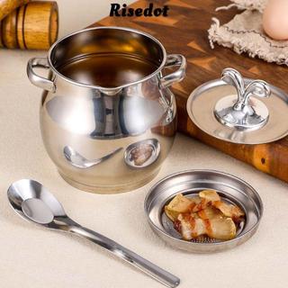 Nồi Lọc Dầu RISEDOT, Bình Lọc Inox Dung Tích Lớn, Dụng Cụ Lọc Mỡ Lard 1.5 / 3.5L Bình Dầu Nhà Bếp