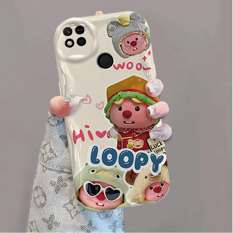 Vỏ Silicon Hoạt Hình Cho Redmi 9C 10A 3D Sóng Mềm Ốp lưng Loopy Chống Sốc Ốp Lưng