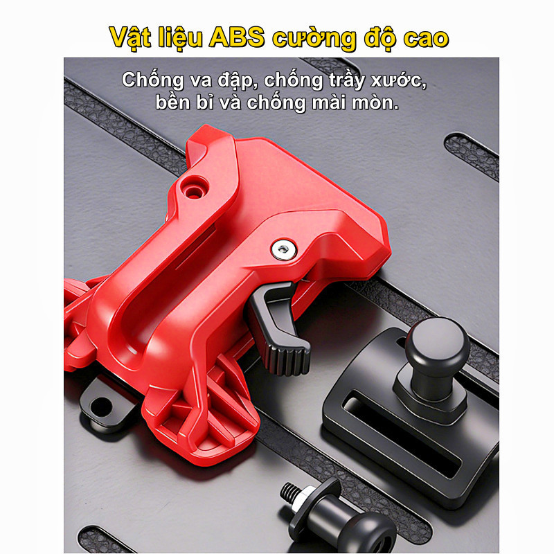 Kẹp đai giữ máy khoan tự khóa – nhựa ABS cứng cáp, tháo nhanh 1 tay, phù hợp dụng cụ điện & khí nén