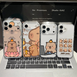 Ốp Điện Thoại Capybara Động Vật Hoạt Hình Dễ Thương Cho Samsung Galaxy A53 A33 A32 A72 A22 A03 A13 A73 A21S Xu Hướng Trong Suốt Thương Hiệu Sáng Tạo Camera Bảo Vệ Toàn Diện Sang Trọng