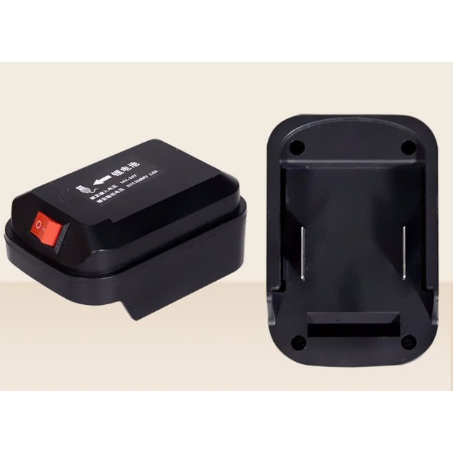 Bộ chuyển đổi sạc pin Makita thực tế, hỗ trợ đầu ra USB 5V, cấp nguồn cho điện thoại