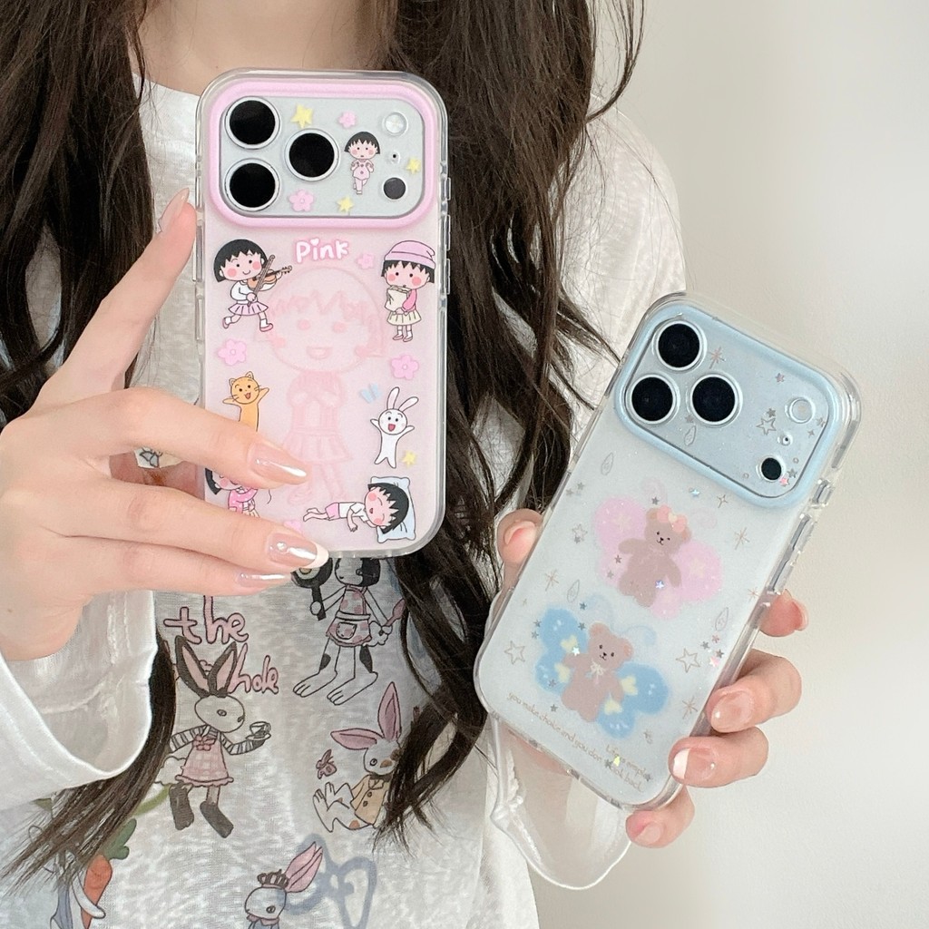 Ốp điện thoại búp bê nhỏ dễ thương cho iPhone 17 Pro Max 17 Air 16 Plus 15 Vỏ điện thoại chống rơi