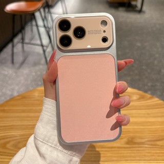 Phim Bảo Vệ Ống Kính Kính Mạ Điện Cam Hoa Hồng Hồng Lấp Lánh Bột Điện Thoại Cho iPhone 17Promax 17Pro 14 15 16 Pro Max Chống Sốc Nữ Vỏ Di Động
