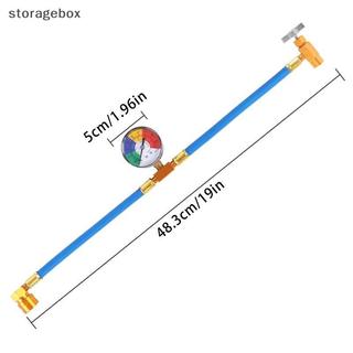 [Hộp lưu trữ] Ống sạc khí lạnh 15,7 "R134A A / C ô tô có đồng hồ đo áp suất Máy điều hòa ô tô Ống nạp cao su lạnh Đẹp