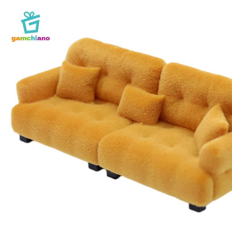 Gamchiano Mini Sofa Thực Tế Trẻ Em Giả Vờ Chơi Đồ Chơi Phòng Khách Nội Thất Mini