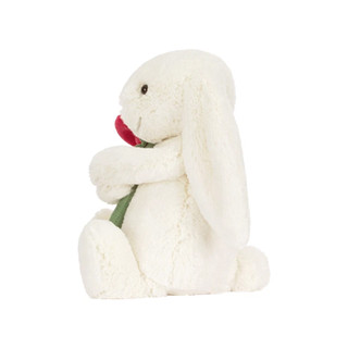 Jellycat Medium Cream Bunny Christmas Rose Valentine Dust Bag Pre-Release