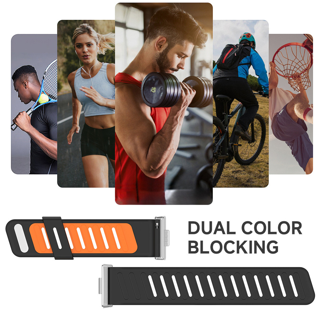 Dây đeo silicon hai tông màu thể thao từ tính cho Huawei Watch Fit 5/Fit 5 Pro/Fit 4 Pro/Fit 4/Fit 3
