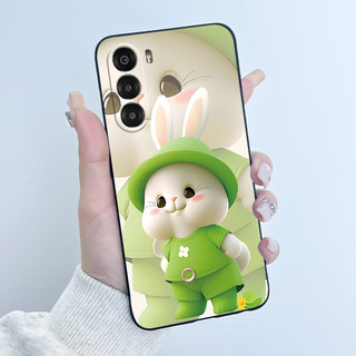 Dành Cho ZTE Nubia S 5G A403ZT Ốp Lưng Sang Trọng Trái Tim Dễ Thương Thỏ Đen Mềm TPU Silicon Chống Sốc Ốp Lưng Cho Nubia S 5G Vỏ Điện Thoại