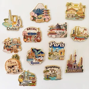 Du Lịch Toàn Cầu Lưu Niệm Tủ Lạnh Dán Malaysia Giropo Singapore Thái Lan Nhật Bản Dubai Paris Nga Thượng Hải Du Lịch Lưu Niệm Quà Lưu Niệm