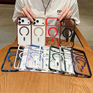 Ốp lưng iPhone trong suốt chống sốc hỗ trợ sạc từ tính không ố vàng cho iPhone 13 14 15 16 17 Pro Max 17 Air