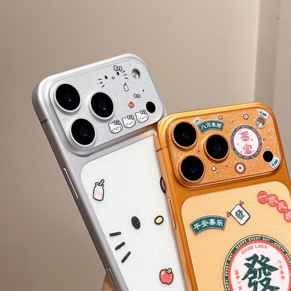 In hoạt hình Phim máy ảnh trong suốt lấp lánh + Nhãn dán mặt sau cho IPhone 17 Pro / 17 Pro Max / Giấy mềm Micro Matte Bảo vệ camera / Phim mặt sau / Chống mài mòn Chống trầy xước