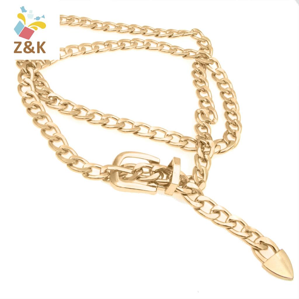ZK - Thắt lưng xích kim loại có thể điều chỉnh dành cho nữ