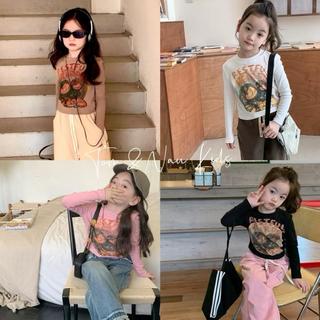 A101-[tomnaukids] Áo thun dài tay bé gái Form ÔM chất liệu cotton mềm co giãn - Size 8-35Kg