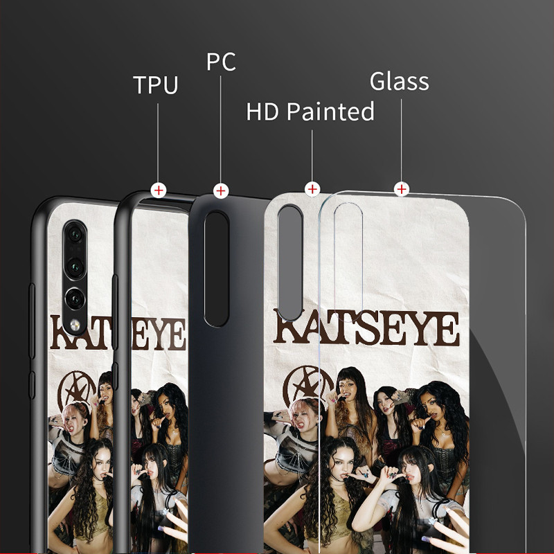 Ốp Điện Thoại Kính KATSEYE 01 Cho IPhone 16 15 14 13 12 11 Pro XR XS Max Plus Mini X XR 8 7 6s SE2 / 3