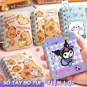 Sổ tay ghi chép kẻ ngang A6 mini hoạt hình cực cute - Người bạn đồng hành lý tưởng cho học sinh ghi chép mỗi ngày