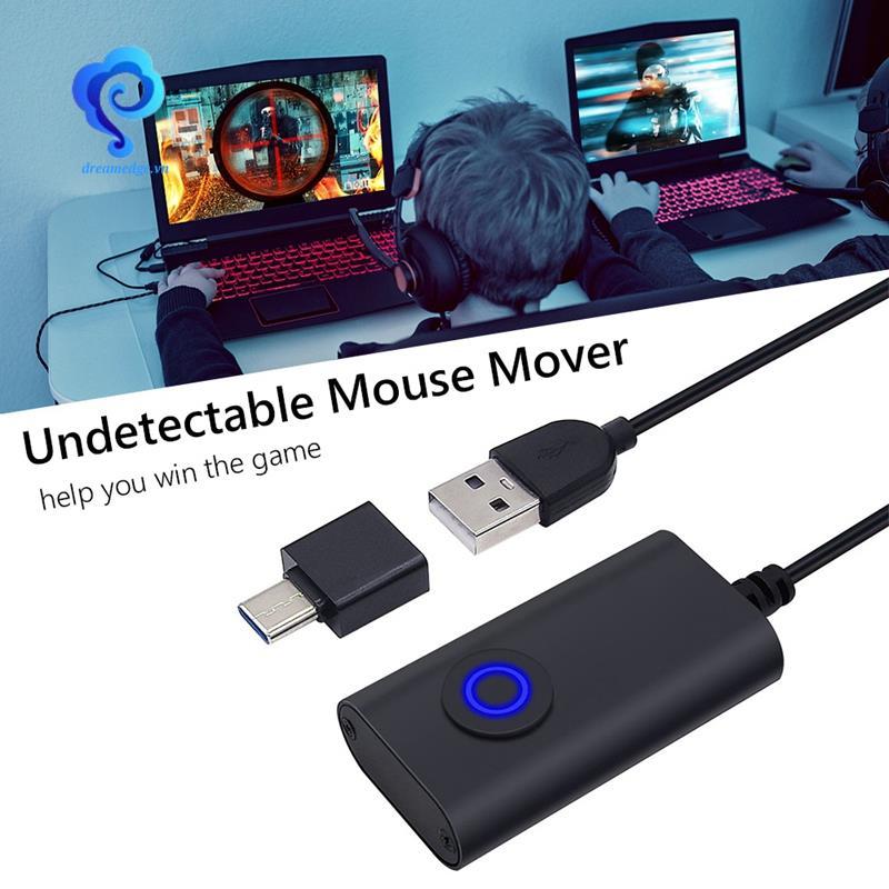 [dreamedge] Bình lắc lắc chuột 2 trong 1 USB Type-C Chuột Jiggler có công tắc bật / TẮT Máy lắc chuột tự động miễn phí