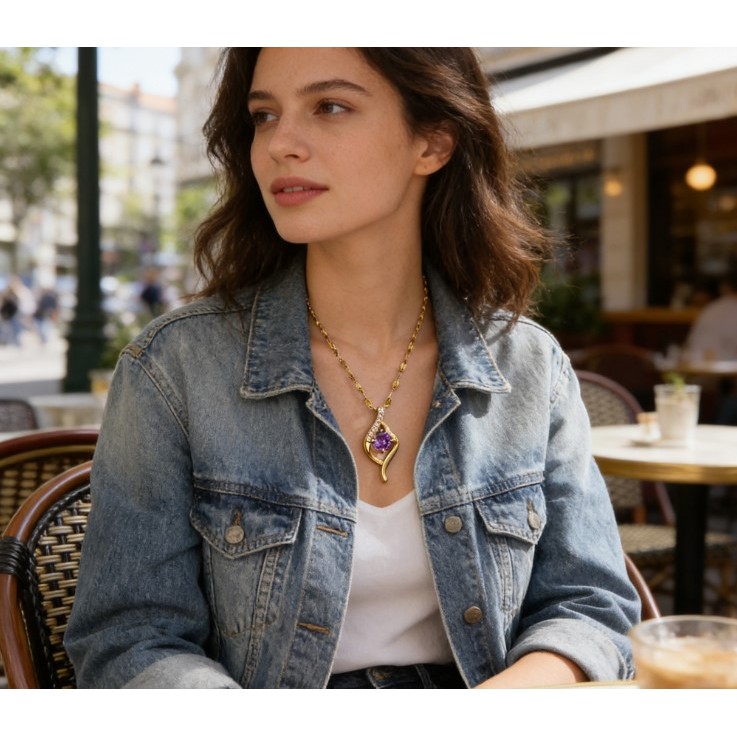 Trâm Cài và Mặt Dây Chuyền Titan Zircon Pha Lệ Đa Năng