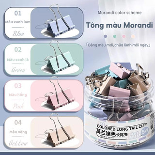 Kẹp tài liệu A4 pastel kẹp bướm mini kim loại - Đồ dùng văn phòng thiết yếu, kiểu dáng dễ thương, chất lượng ổn định