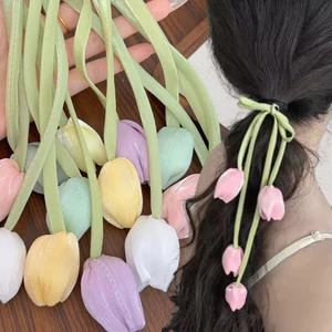 Phụ Kiện Handmade Tulip Hồng - Quần Áo & Túi Vải Trang Trí Tóc
