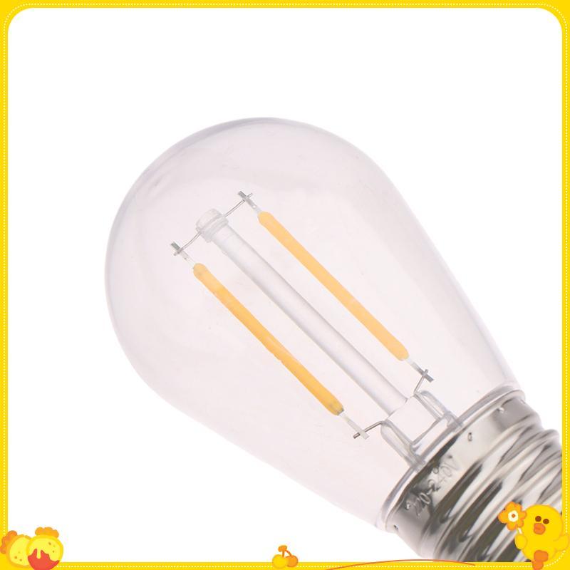 S14 Nhựa Bóng Đèn Led E27 / E26 3V 120V Trắng Ấm 2W 1W Bóng Đèn Chống Vỡ Cho Dây Đèn Trang Trí Giáng Sinh