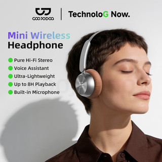 Tai nghe Bluetooth 5.3 không dây GOOJODOQ với điều khiển trực quan và trợ lý giọng nói, trọng lượng khoảng 92g