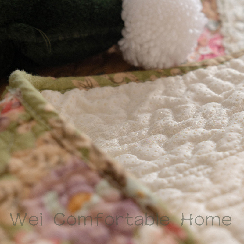Ngoại Thương Retro Mục Vụ Cotton Chắp Vá Chăn Sofa Đệm Vải Đệm Bốn Mùa Đa Năng Chống Trơn Trượt Da Sofa Khăn Bao
