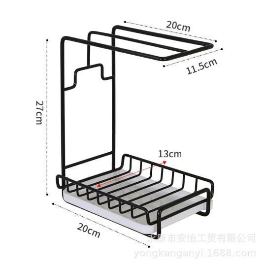 Nhà Bếp Không Đục Lỗ Giá Rag Rack Mặt Bàn Treo Tường Bọt Biển Thoát Nước Giá Đĩa Vải Giá Để Đồ Bồn Rửa CODR