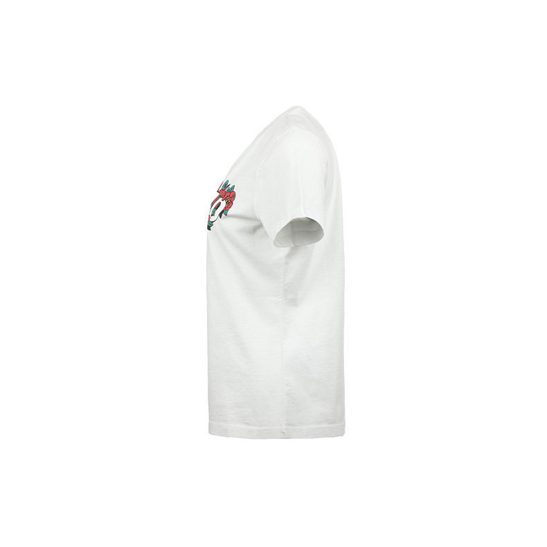 Áo thun ngắn tay có sẵn in họa tiết hoa thời trang Châu Âu và Châu Mỹ Unisex dáng rộng Áo thun cổ tròn mới