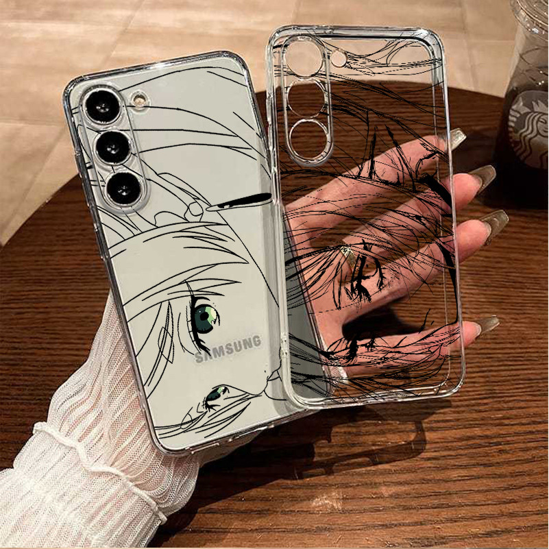 Ốp điện thoại trong suốt mềm mại Anime Frieren Slim cho Samsung S26 Ultra S25 Ultra S25fe S24Ultra S23 S22 S21 A56 A17 A06 A36 / Bảo vệ Camera Vỏ Samsung chống sốc