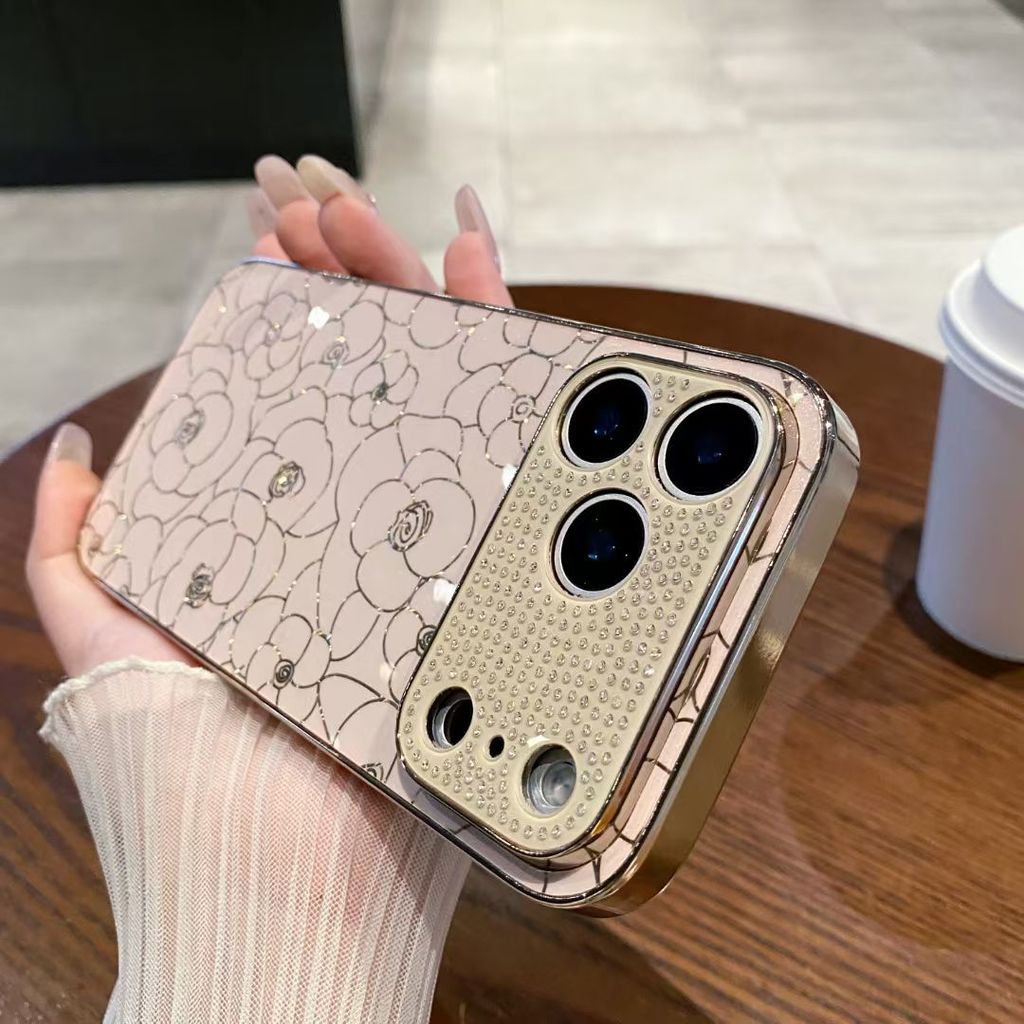 Ốp Điện Thoại Di Động Lấp Lánh Sang Trọng Cao Cấp Cho iPhone 17 PRO MAX 16 PRO MAX 15 Pro Max 14 13 PRO MAX 17AIR 14 15 16 Plus Sang Trọng Thiết Kế Họa Tiết Hoa Độc Đáo Chống Sốc