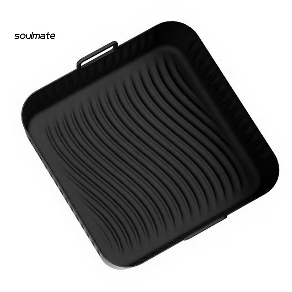 Linh hồn| Khay nướng silicone Chảo silicon vuông Tấm lót nồi chiên không khí bằng silicon vuông cho Cosori 5qt / 6qt Thảm chống dính có thể tái sử dụng Máy rửa chén chịu nhiệt An toàn Hoàn hảo Phù hợp cho hình vuông