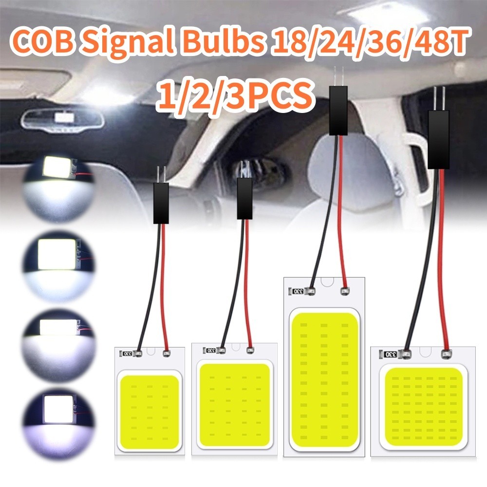 2 Chiếc Đèn LED Nội Thất Ô Tô Bảng Điều Khiển Đèn 12V 18 / 24 / 36 / 48 SMD T10 COB Bóng Đèn Ô Tô Mái Vòm Đèn Đọc Sách Phụ Kiện Nội Thất Ô Tô