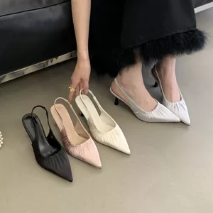 Giày Sandal TT Nữ Mũi Nhọn Không Mệt Mỏi Chân Đẹp Gót Cao