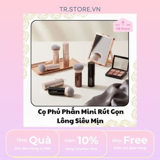 Cọ Má Hồng MAANGE Vỏ Nhôm Sang Trọng - Cọ Phủ Phấn Mini Rút Gọn Lông Siêu Mịn (Kèm Nắp)
