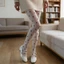 Quần nhung chấm bi đen, Legging vintage Y2K co giãn - Phù hợp mặc hàng ngày và giảm béo