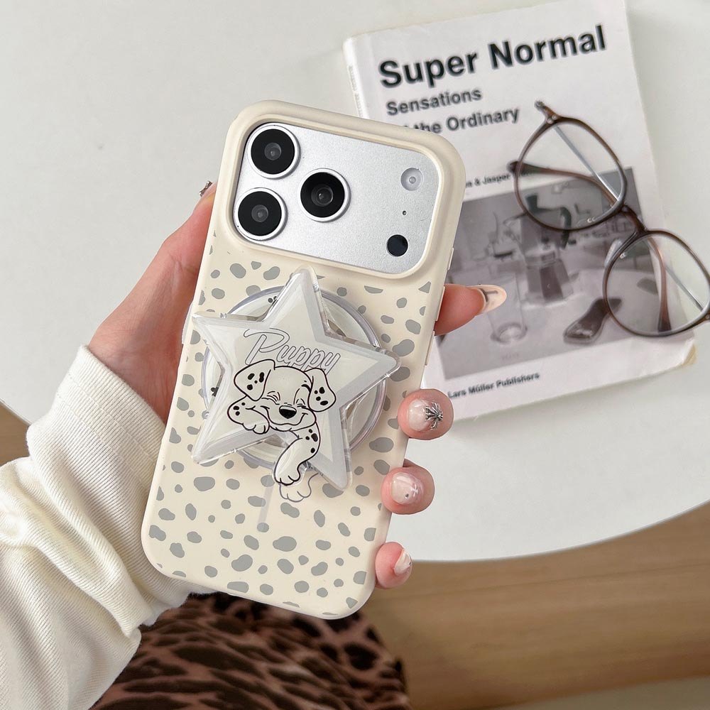 Ốp lưng TPU Tương thích với iPhone 13 14 14Pro 14ProMax 15 15Pro 15ProMax 16 16Pro 16ProMax 17 17Pro 17ProMax Vỏ nam châm họa tiết chó Wave Point