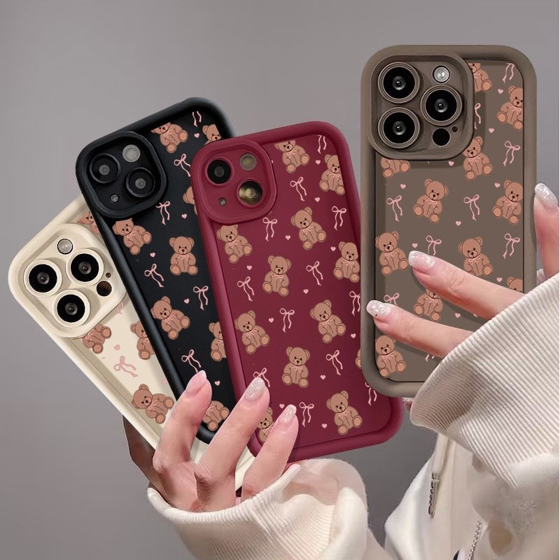 Ốp Điện Thoại Gấu Nhỏ Dễ Thương Cho Redmi Note 15 14 13 12 Pro Plus 12S 11T 11S 11 Pro 15 14C 13 13 13C 12 A5 5G Thời Trang Silicon Mềm TPU Chống Sốc Hoạt Hình Màu Kẹo Vỏ