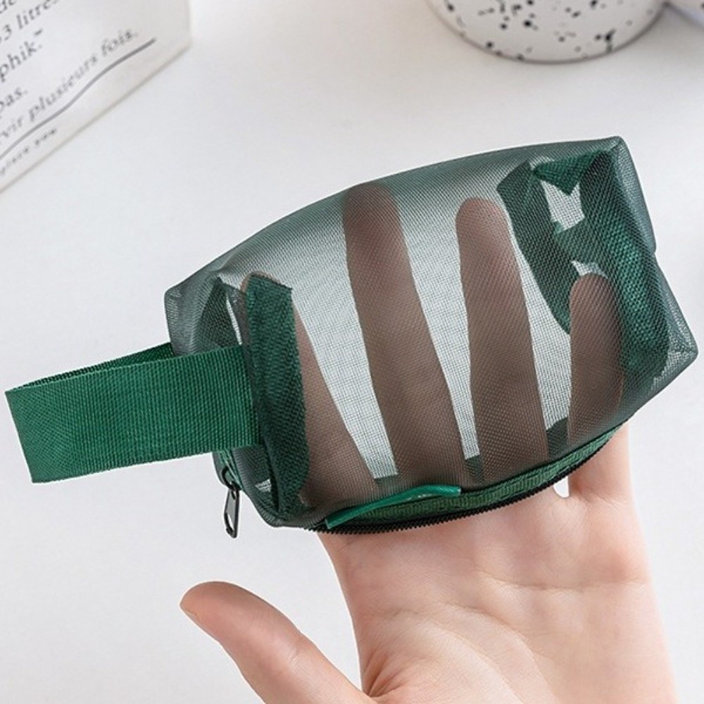 Túi lưu trữ lưới HOBBYIN, Túi lưu trữ trong suốt hình vuông thoáng khí, Túi đựng mỹ phẩm nhẹ Nylon bền bỉ Tổ chức văn phòng